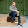 Τσάντα laptop 301g 01 biz καφέ lifestyle