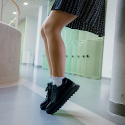 Γυναικεία αθλητικά παπούτσια 6074 μαύρο συνδυασμένο lifestyle