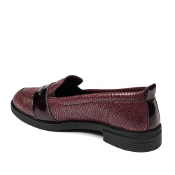 Γυναικεία casual/κομψά παπούτσια 6037 μπορντό μαργαριταρένιος συνδυασμός