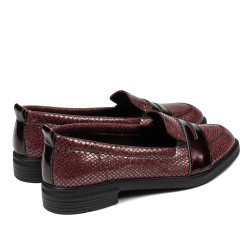Γυναικεία casual/κομψά παπούτσια 6037 μπορντό μαργαριταρένιος συνδυασμός