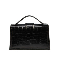 Τσάντα γυναικεία ώμου 028g 01 croco dark brown