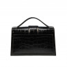 Τσάντα γυναικεία ώμου 028g 01 croco dark brown