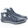 Γυναικείες μπότες 3274 indigo+άσπρο