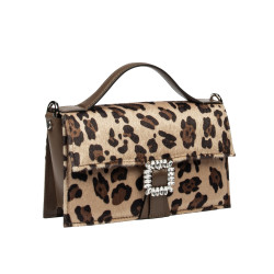 Τσάντα γυναικεία χειρός 039g 01 cavallino leopard