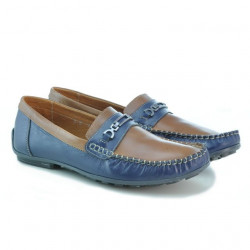 Μοκασίνια ανδρικά 737 indigo+καφέ