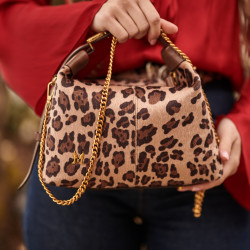 Τσάντα γυναικεία χειρός 037g cavallino leopard lifestyle