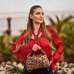 Τσάντα γυναικεία χειρός 037g cavallino leopard lifestyle