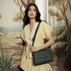 Τσάντα ώμου γυναικεία 040g forest green lifestyle