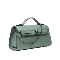 Γυναικεία τσάντα ώμου 041g 01 croco pistachio