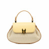 Τσάντα γυναικεία χειρός 042g butter yellow+raffia