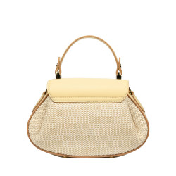 Τσάντα γυναικεία χειρός 042g butter yellow+raffia