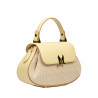 Τσάντα γυναικεία χειρός 042g butter yellow+raffia
