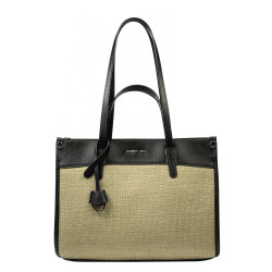 Τσάντα παραλίας γυναικεία 045g 01 μαύρο napa+rafie sand olive