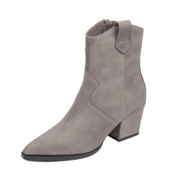 Γυναικείες μπότες με τακούνι 1411 nubuck άμμου