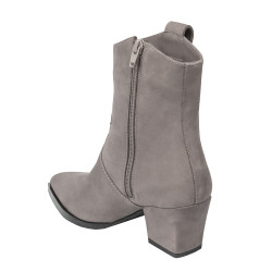 Γυναικείες μπότες με τακούνι 1411 nubuck άμμου