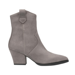 Γυναικείες μπότες με τακούνι 1411 nubuck άμμου
