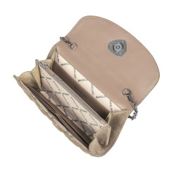 Γυναικεία τσάντα ώμου 048g 01 suede sandstone