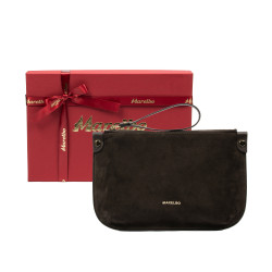 Γυναικεία τσάντα χειρός 211g suede coffee