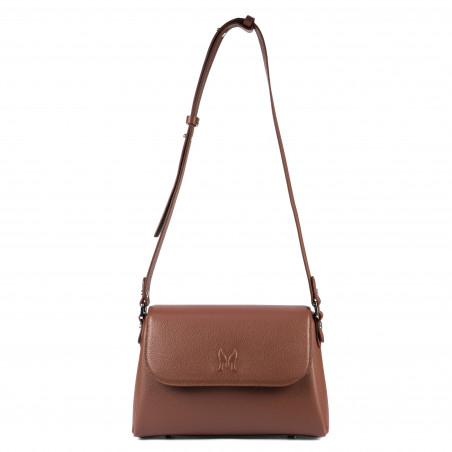 Τσάντα ώμου γυναικεία 040g 01 biz cognac