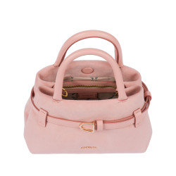 Τσάντα γυναικεία χειρός 056g camoscio baby pink