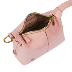 Τσάντα χειρός γυναικεία 037g camoscio baby pink