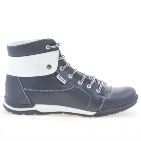Ανδρικά μποτάκια 421 indigo+λευκό