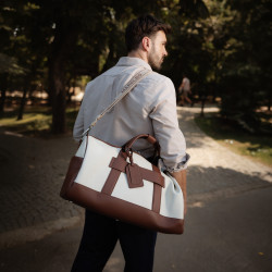 Ταξιδιωτική τσάντα 305g 01 μπεζ+καφέ lifestyle