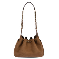 Γυναικεία τσάντα ώμου 062g suede camel