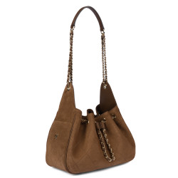 Γυναικεία τσάντα ώμου 062g suede camel