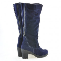 Μπότες γυναικείες 3258 indigo velur