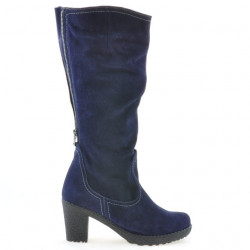 Μπότες γυναικείες 3258 indigo velur