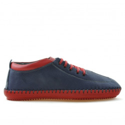 Μοκασίνια ανδρικά 864 indigo+κόκκινο