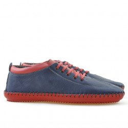 Μοκασίνια ανδρικά 864 indigo+κόκκινο
